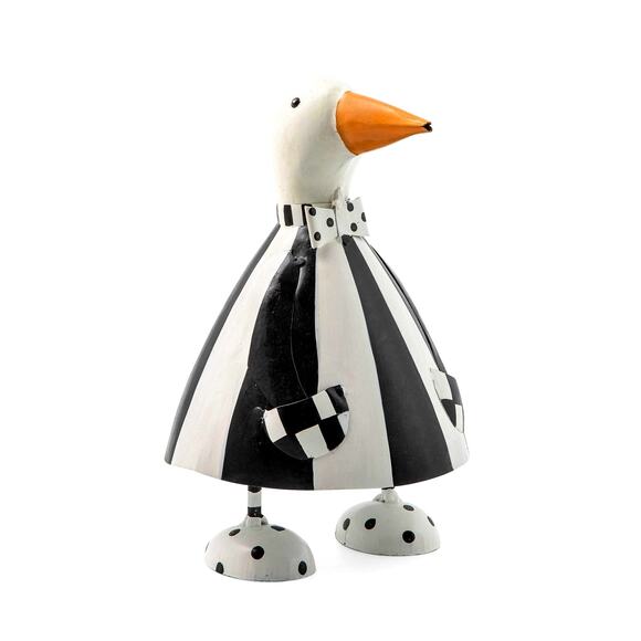 MacKenzie-Childs Other - Mackenzie-Childs Striped Metal Goose 11.75in NEW
